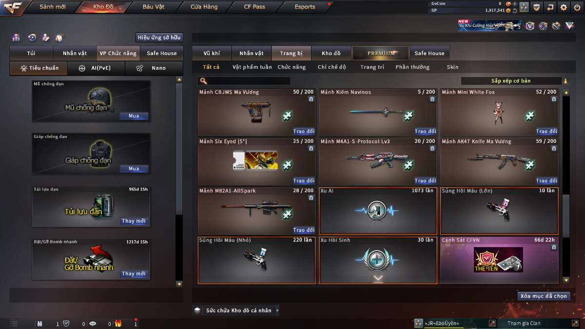 shop acc cf uy tin gia re